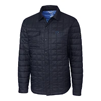 Veste-chemise boutonnée matelassée isolante PrimaLoft Eco pour homme, bleu marine, Georgetown Hoyas Rainier
