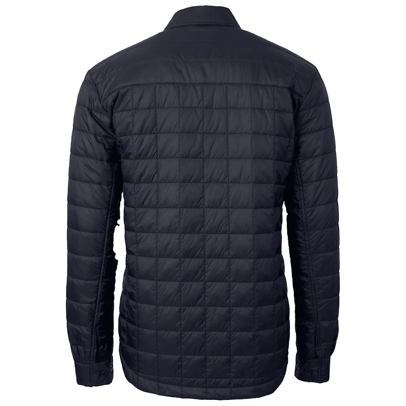Veste-chemise boutonnée matelassée isolante PrimaLoft Eco pour homme, bleu marine, Georgetown Hoyas Rainier
