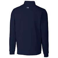 Men's Cutter & Buck Navy Georgetown Hoyas Traverse Stretch Quarter Zip-Pullover Top