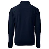 Veste polaire Sherpa écologique à fermeture éclair quart de tour pour homme, bleu marine, Cutter & Buck, Georgetown Hoyas Vault Cascade