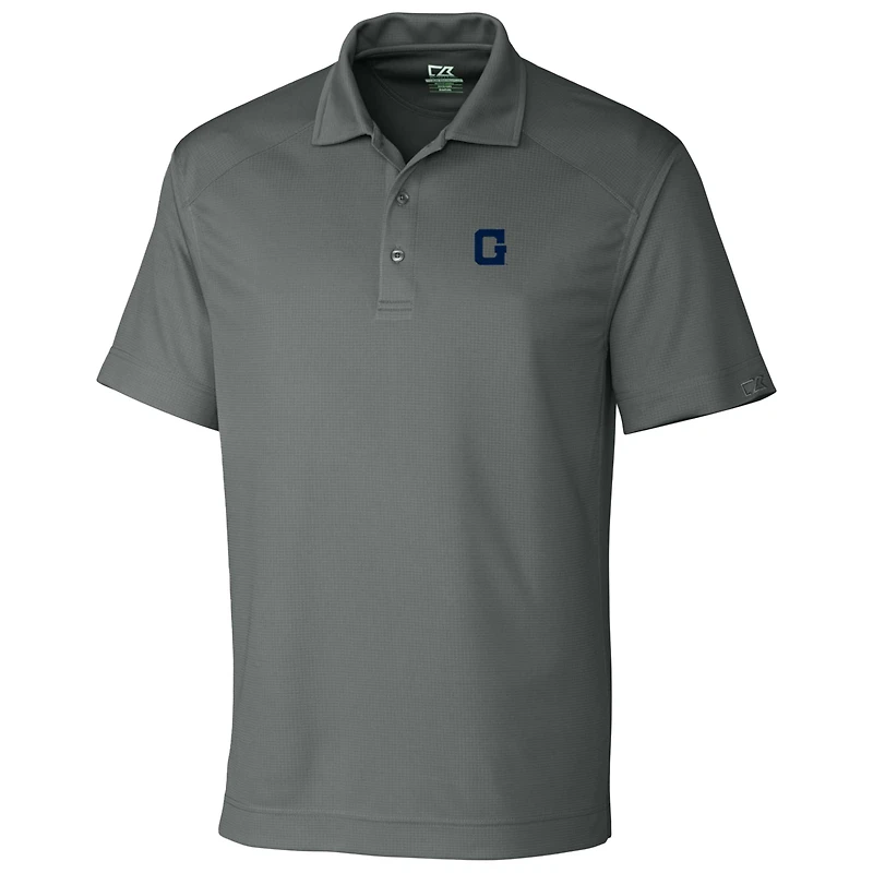 Men's Cutter & Buck Steel Georgetown Hoyas DryTec Genre Textured Solid Polo