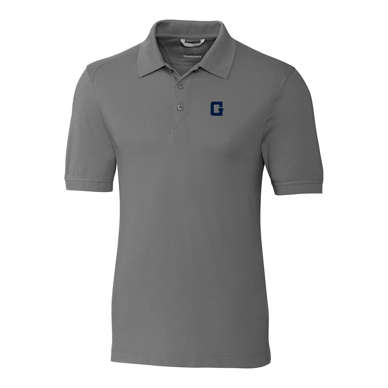 Men's Cutter & Buck Steel Georgetown Hoyas Vault Advantage Tri-Blend Pique Big Tall Polo