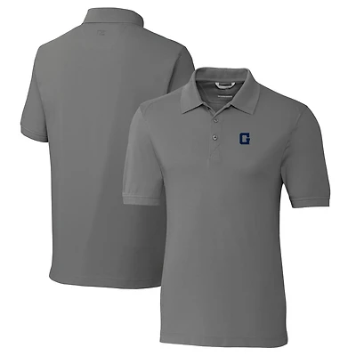 Polo homme Cutter & Buck Steel Georgetown Hoyas Vault Advantage Tri-Blend Piqué Grandes Tailles