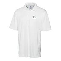 Men's Cutter & Buck White Georgetown Hoyas DryTec Genre Textured Solid Polo