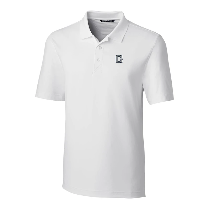 Men's Cutter & Buck White Georgetown Hoyas Forge Stretch Polo