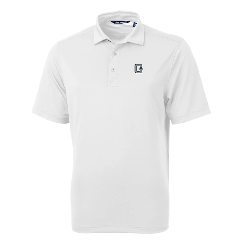 Men's Cutter & Buck White Georgetown Hoyas Team Big Tall Virtue Eco Pique Recycled Polo
