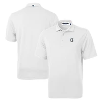 Men's Cutter & Buck White Georgetown Hoyas Team Big Tall Virtue Eco Pique Recycled Polo