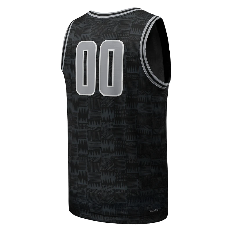Men's Jordan Brand #00 Black Georgetown Hoyas Replica Basketball Jersey