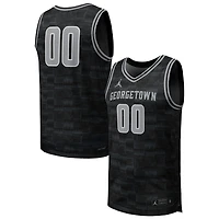 Men's Jordan Brand #00 Black Georgetown Hoyas Replica Basketball Jersey