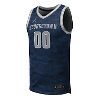 Men's Jordan Brand #00 Navy Georgetown Hoyas Replica Basketball Jersey