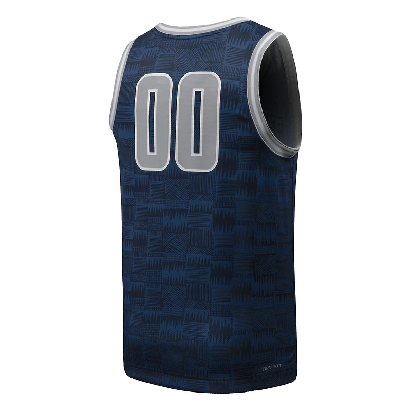 Men's Jordan Brand #00 Navy Georgetown Hoyas Replica Basketball Jersey