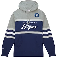 Sweat à capuche bleu marine Mitchell & Ness Georgetown Hoyas Head Coach pour hommes