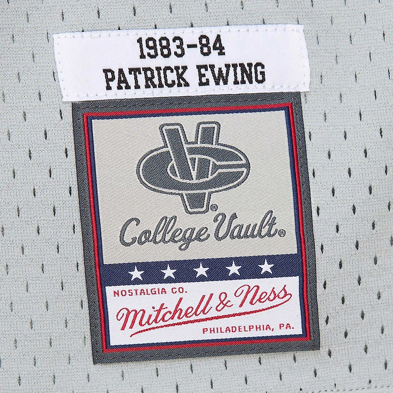 Maillot de joueur Swingman Mitchell & Ness Patrick Ewing gris Georgetown Hoyas 1983/84 pour hommes