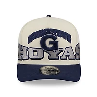 Casquette snapback New Era 9FIFTY A-Frame pour homme, crème/marine, Georgetown Hoyas March Madness Historic Collection