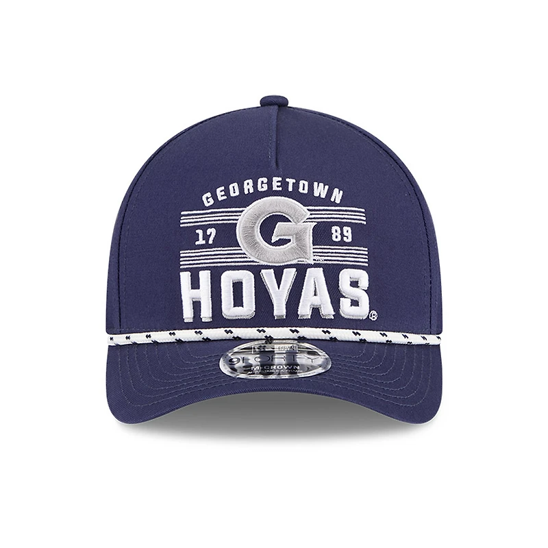 Casquette ajustable New Era 9FORTY M-Crown bleu marine pour homme, Georgetown Hoyas Historic March Madness