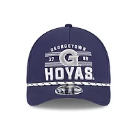 Casquette ajustable New Era 9FORTY M-Crown bleu marine pour homme, Georgetown Hoyas Historic March Madness