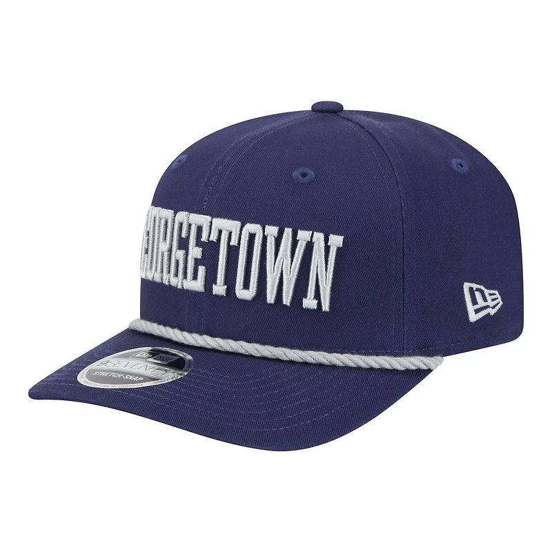 Men's New Era Navy Georgetown Hoyas Wordmark Rope 9SEVENTY Stretch-Snap Hat