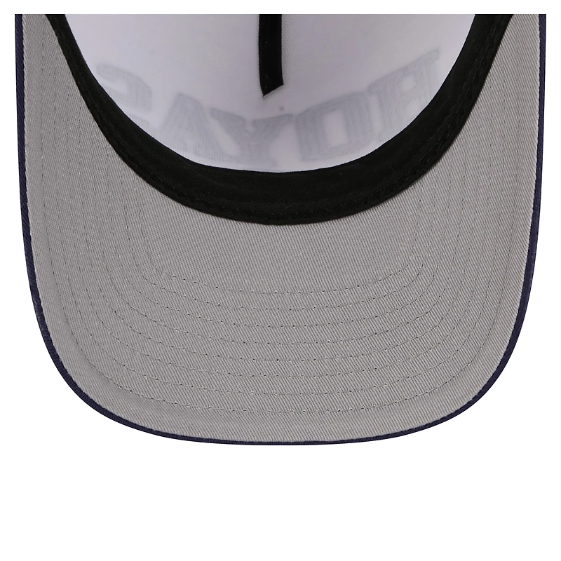 Men's New Era White/Navy Georgetown Hoyas Arch Two-Tone Rope 9FORTY A-Frame M-Crown Adjustable Hat