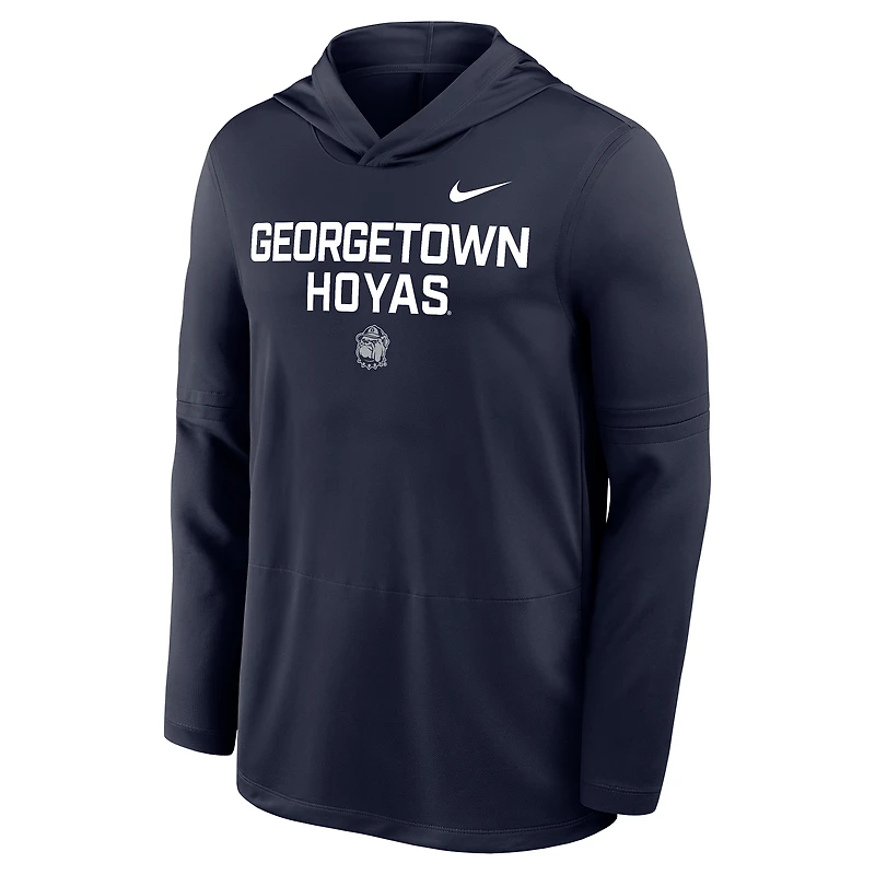 Men's Nike  Navy Georgetown Hoyas Sideline Dri-FIT Lightweight Hooded Top