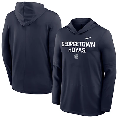 Men's Nike  Navy Georgetown Hoyas Sideline Dri-FIT Lightweight Hooded Top