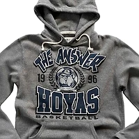 Men's Roots of Fight Allen Iverson Gray Georgetown Hoyas Tri-Blend Pullover Hoodie