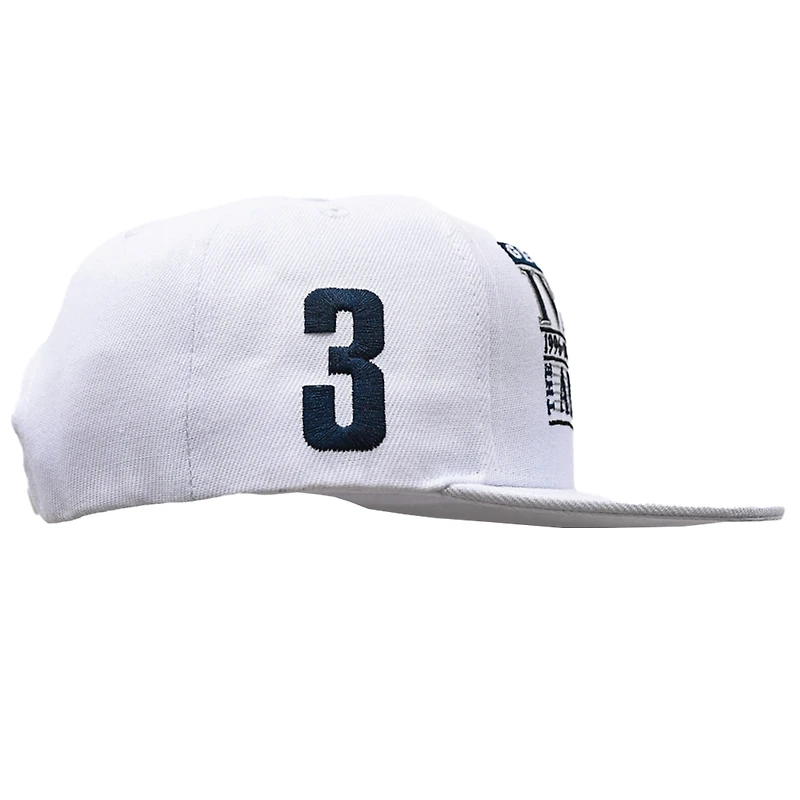 Men's Roots of Fight Allen Iverson White Georgetown Hoyas 1996 Snapback Hat