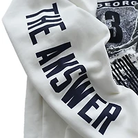 Men's Roots of Fight Allen Iverson White Georgetown Hoyas Heavyweight Pullover Hoodie