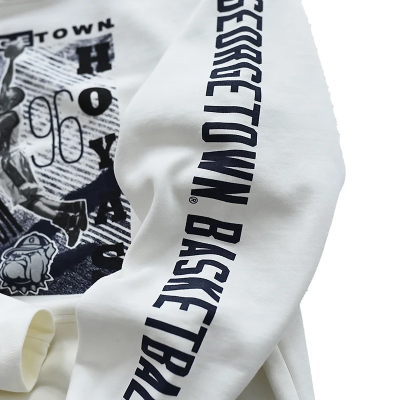 Men's Roots of Fight Allen Iverson White Georgetown Hoyas Heavyweight Pullover Hoodie