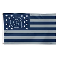 Drapeau de luxe patriotique à étoiles et rayures WinCraft Georgetown Hoyas 91 x 152 cm (3 pi x 5 pi) à une face