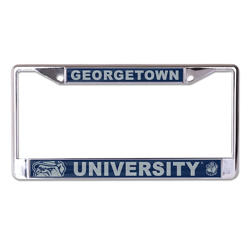 Cadre de plaque d'immatriculation en métal découpé au laser WinCraft Georgetown Hoyas