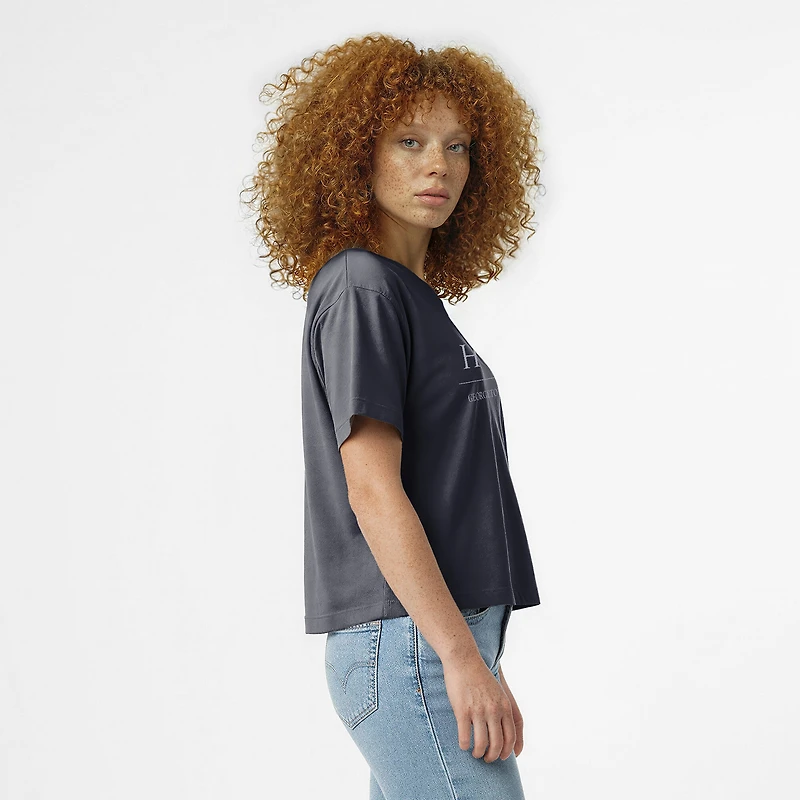 Women's Champion Navy Georgetown Hoyas Waist Length Wordmark T-Shirt