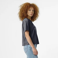 Women's Champion  Navy Georgetown Hoyas Waist Length Wordmark T-Shirt
