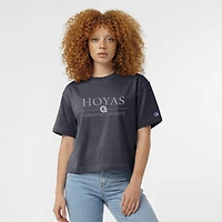 Women's Champion  Navy Georgetown Hoyas Waist Length Wordmark T-Shirt