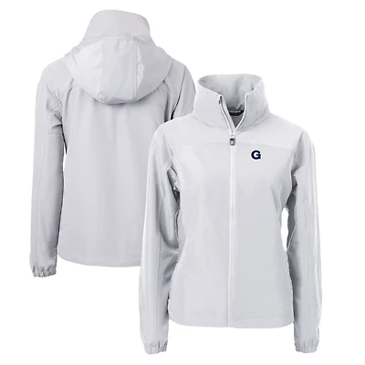 Women's Cutter & Buck  Gray Georgetown Hoyas Charter Eco Recycled Full-Zip Jacket