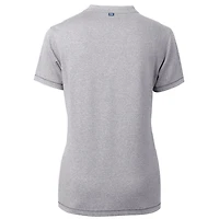 Women's Cutter & Buck Heather Gray Georgetown Hoyas Forge Blade V-Neck Top