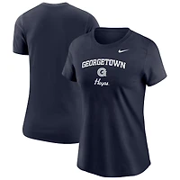 T-shirt Nike Georgetown Hoyas Primary pour femmes, bleu marine