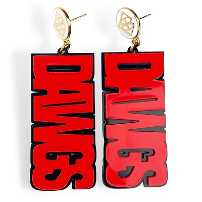 Brianna Cannon Georgia Bulldogs Boucles d'oreilles avec grand mot