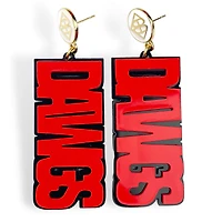 Brianna Cannon Georgia Bulldogs Boucles d'oreilles avec grand mot