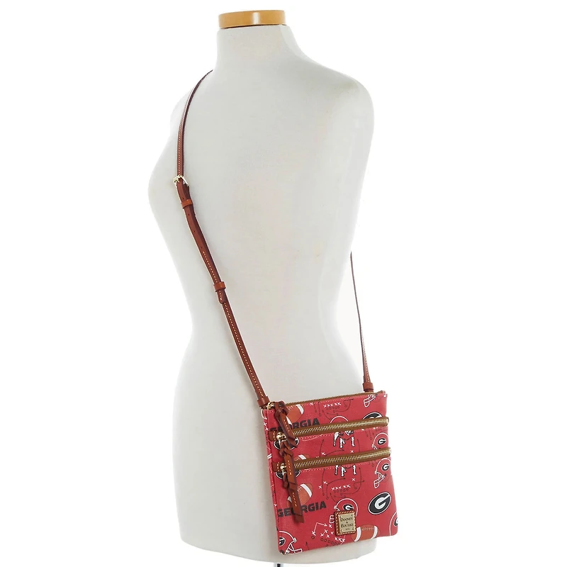 Sac bandoulière triple zippé Dooney & Bourke Georgia Bulldogs pour la mi-temps de l'équipe de football