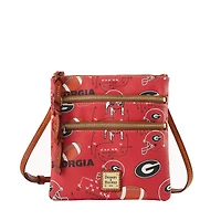 Dooney & Bourke Georgia Bulldogs Football Halftime Triple Zip Crossbody Bag