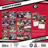 Calendrier mural 2026 des Bulldogs de Géorgie (12 po x 12 po)