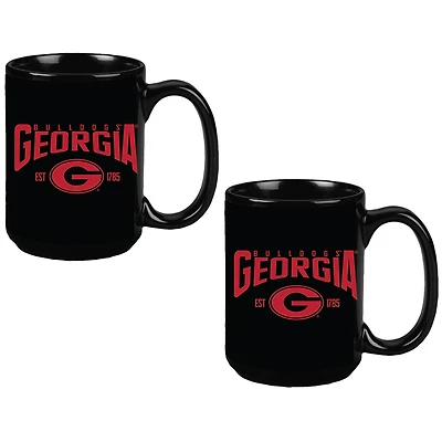 Lot de deux tasses Georgia Bulldogs de 425 ml
