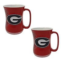Lot de deux tasses sculptées de barista de 16 oz des Georgia Bulldogs