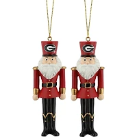 Ensemble de 2 décorations de casse-noisette Père Noël Georgia Bulldogs