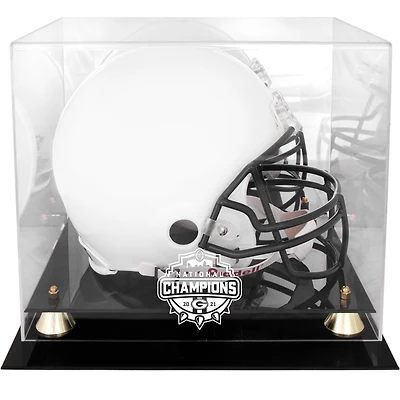 Vitrine pour casque des Georgia Bulldogs, champions des éliminatoires de football universitaire 2021 (Golden Classic)