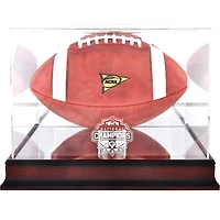 Vitrine de présentation de football en acajou des champions des éliminatoires de football universitaire 2021 des Georgia Bulldogs
