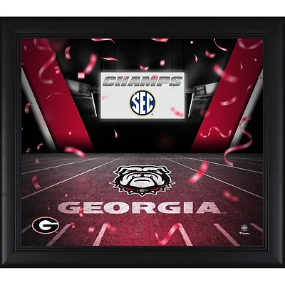 Collage encadré 15'' x 17'' des champions de la conférence de football SEC 2022 des Georgia Bulldogs
