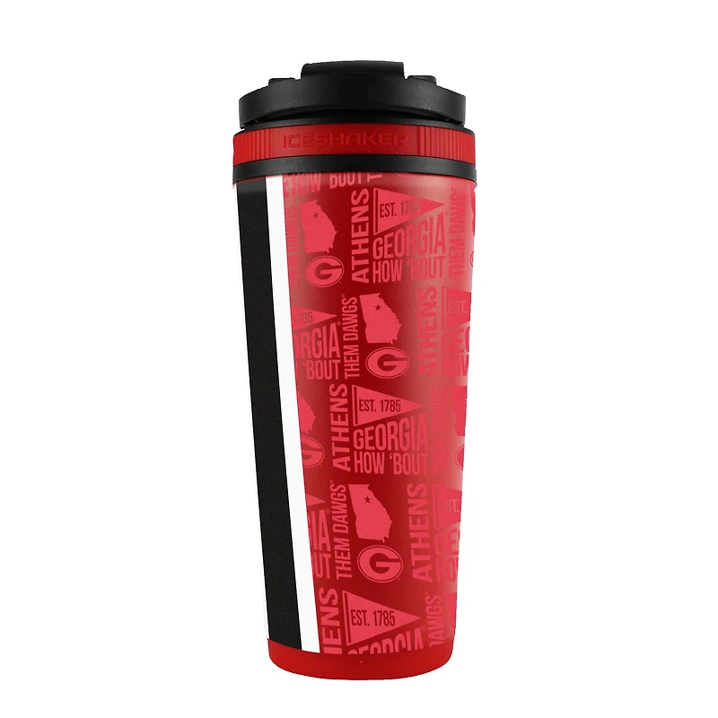 Bouteille shaker en acier inoxydable Georgia Bulldogs de 26 oz. 4D