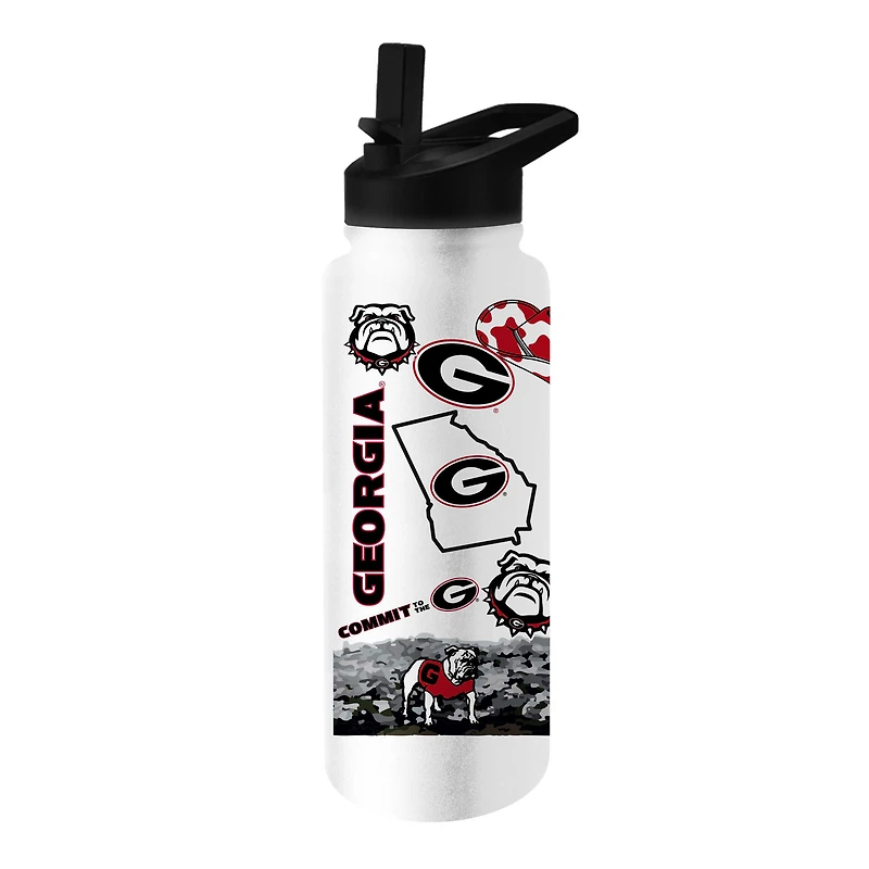 Bouledogues de Géorgie 34 oz. Bouteille Quencher native