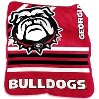 Couverture en peluche avec logo Raschel des Bulldogs de Géorgie 50'' x 60''